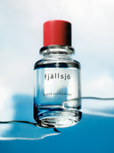 Björk and berries fjällsjö eau de perfume, floating in clear water.  
