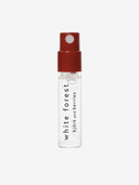 White Forest Eau de Parfum Vial bottle against white background
